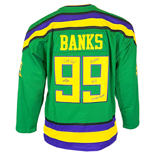 Vincent LaRusso Signed Adam Banks "Ducks Fly Together" The Mighty Ducks Hockey Jersey