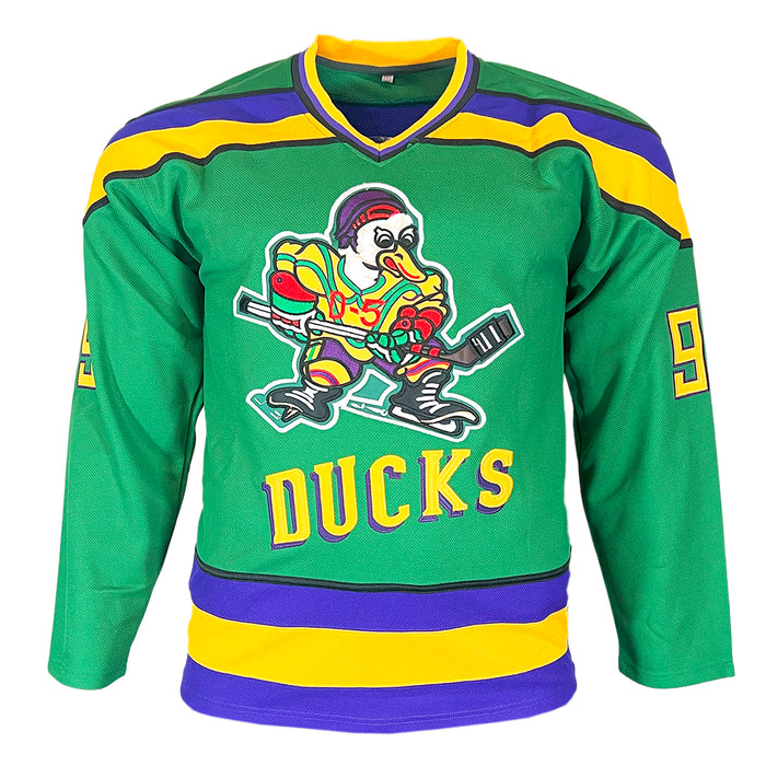 Vincent LaRusso Signed Adam Banks "Quack Quack Quack"The Mighty Ducks Hockey Jersey (Beckett)