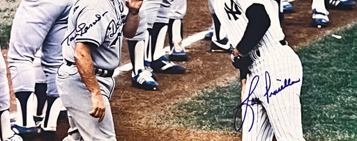 Tommy Lasorda and Lou Piniella Dual Signed Baseball 16x20 Photo (JSA)