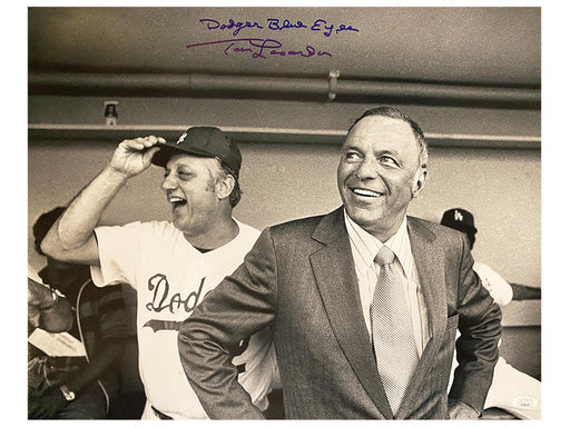 Tommy Lasorda Signed Los Angeles Landscape 16x20 Baseball Photo Inscribed Dodger Blue Eyes (JSA) - RSA