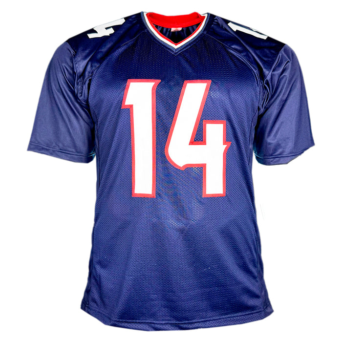 Kamari Lassiter Signed Houston Blue Rookie number Football Jersey (Beckett)
