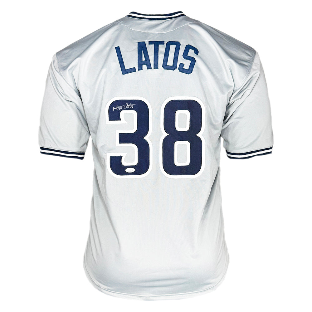 Mat Latos Signed San Diego Grey Baseball Jersey (JSA)