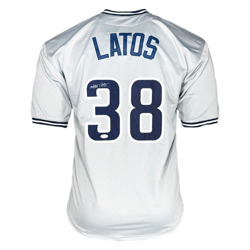 Mat Latos Signed San Diego Grey Baseball Jersey (JSA)