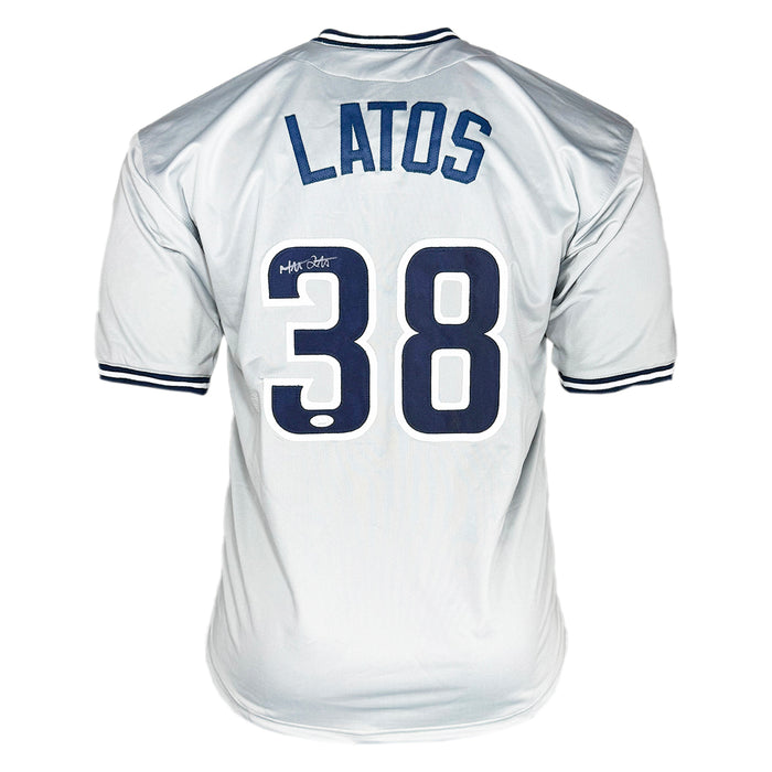 Mat Latos Signed San Diego Grey Baseball Jersey (JSA)