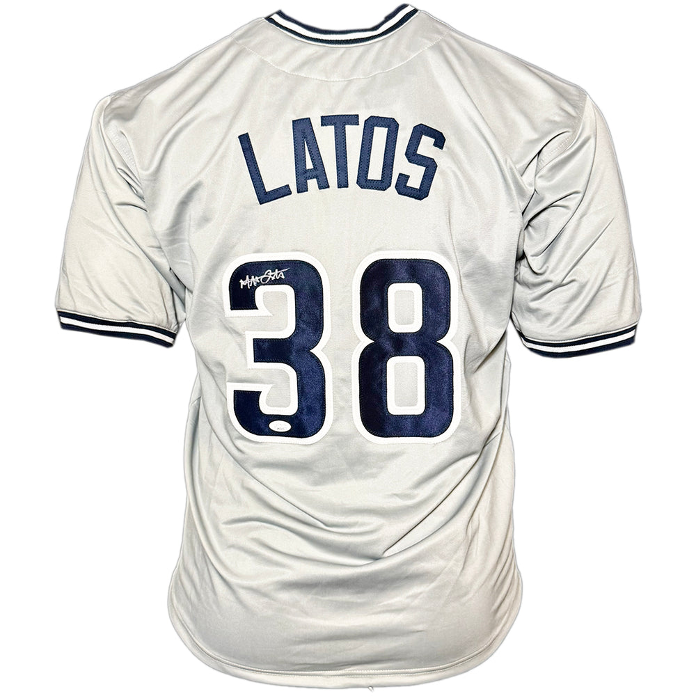 Mat Latos Signed San Diego Grey Baseball Jersey (JSA)