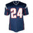 Ty Law Signed HOF 19 Inscription New England Navy Football Jersey (Beckett)