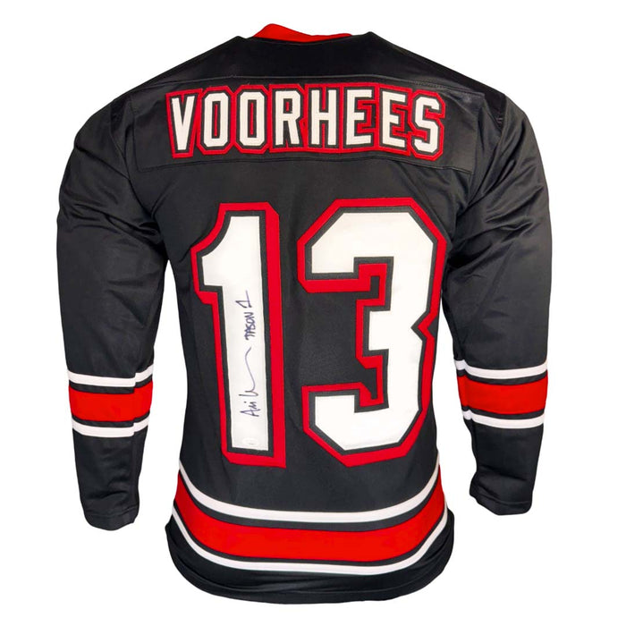Ari Lehman Signed Jason 1 Inscription Friday the 13th Jason Voorhees Hockey Jersey (JSA)