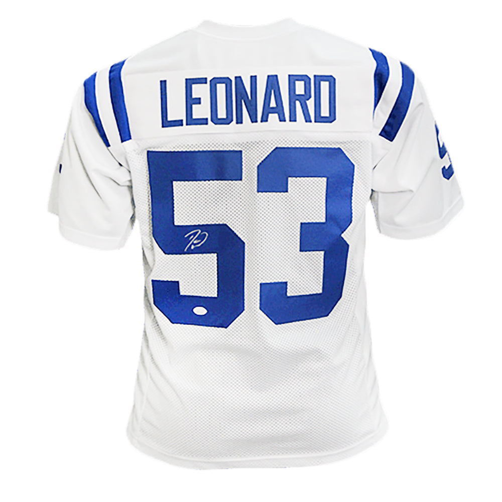 Darius Leonard Autographed Pro Style Football Jersey White (JSA)