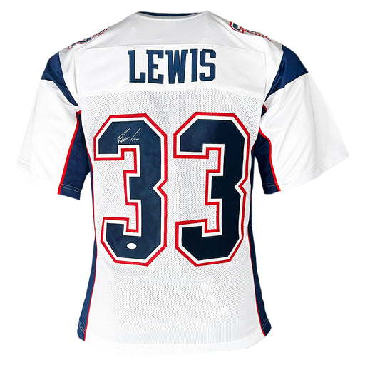 Dion Lewis Signed New England White Football Jersey (JSA)