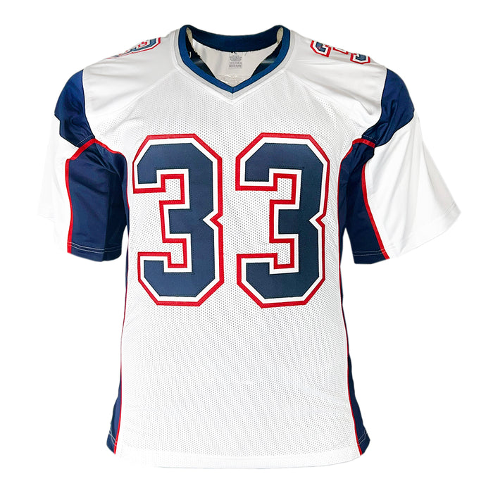 Dion Lewis Signed New England White Football Jersey (JSA)