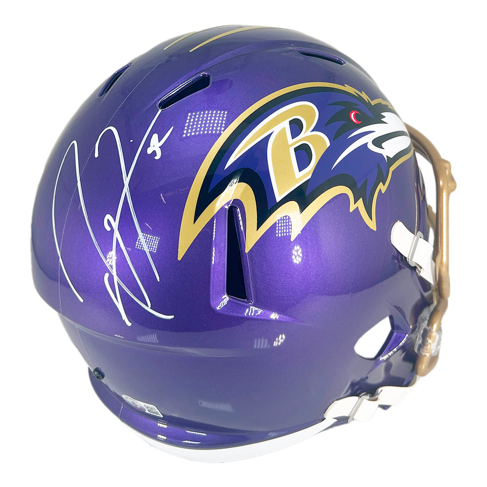 Ray Lewis Signed Baltimore Ravens Flash Speed Full-Size Football Helmet (Beckett)