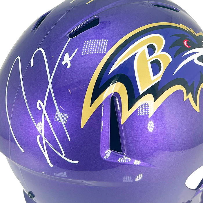 Ray Lewis Signed Baltimore Ravens Flash Speed Full-Size Football Helmet (Beckett)
