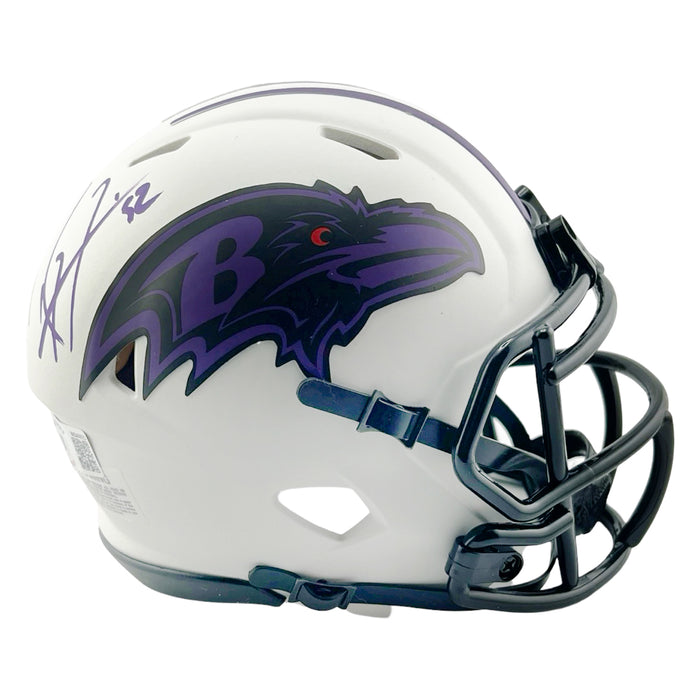 Ray Lewis Signed Baltimore Ravens Lunar Eclipse Mini Football Helmet (Beckett)