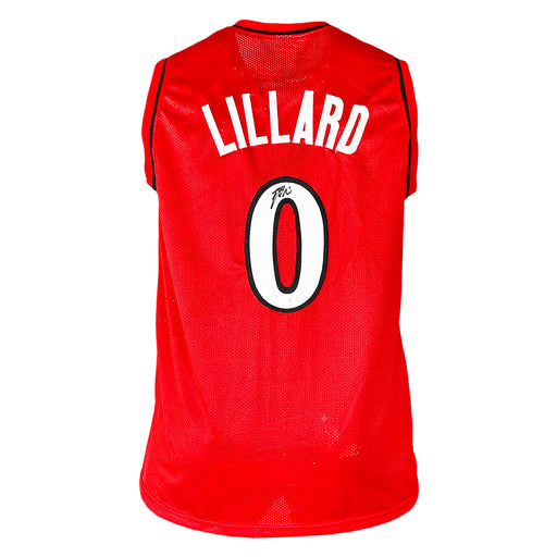 Damian Lillard Signed Portland Red Basketball Jersey (PSA)
