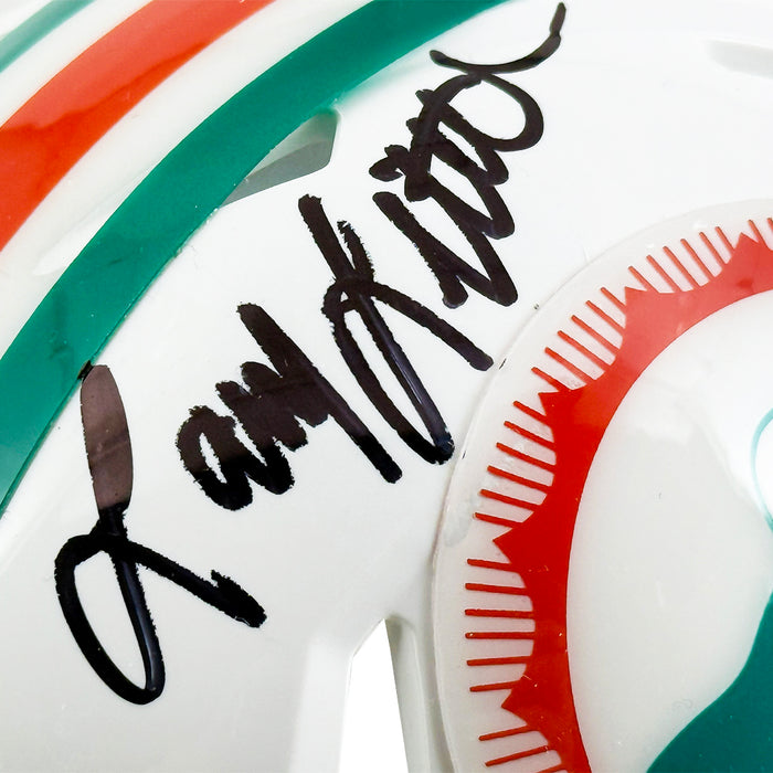 Larry Little Signed Miami Dolphins Throwback 1972 Speed Mini Football Helmet (JSA)