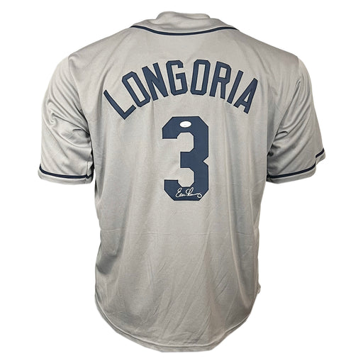 Evan Longoria Signed Tampa Bay Grey Baseball Jersey (JSA)