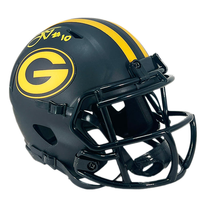 Jordan Love Signed Green Bay Packers Eclipse Speed Mini Football Helmet (Beckett)