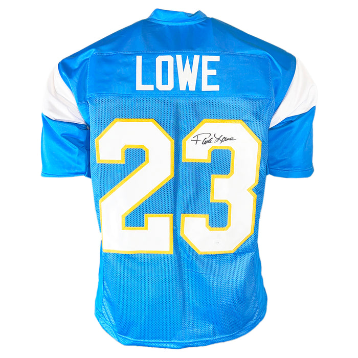 Paul Lowe Signed San Diego Light Blue Football Jersey (JSA)