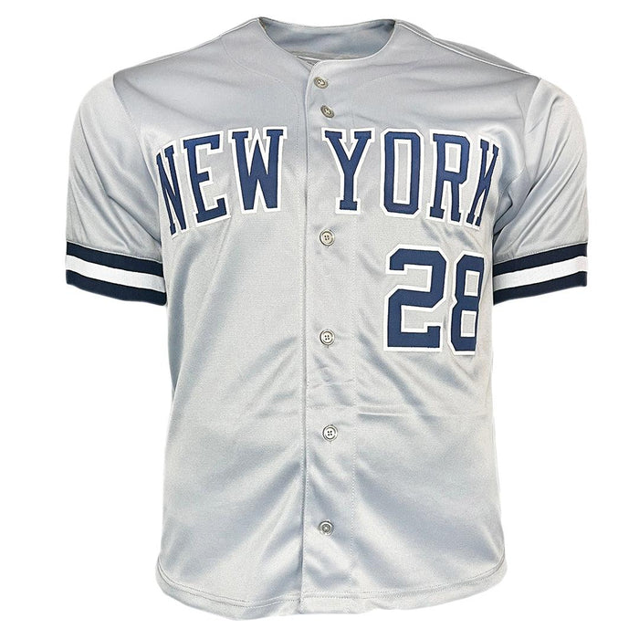Sparky Lyle Signed New York Grey Baseball Jersey (JSA) - RSA