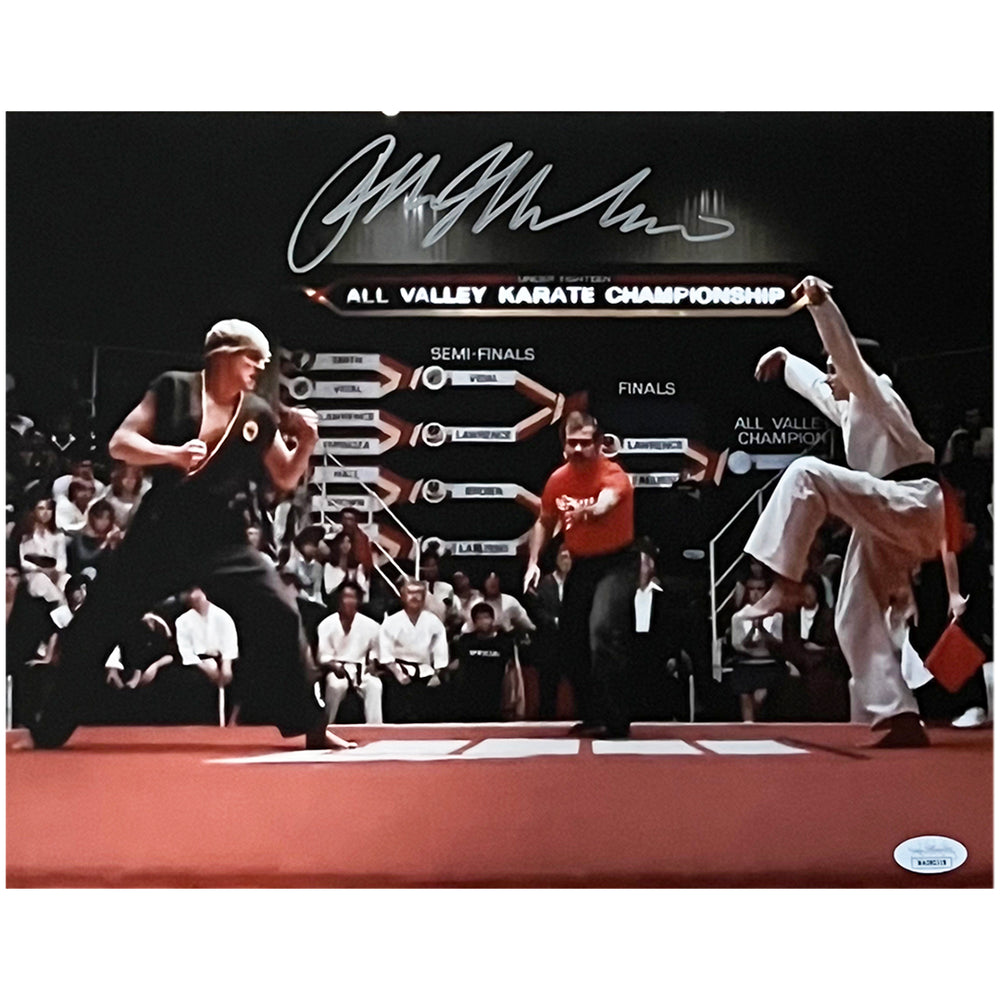 Ralph Macchio Signed Karate Kid Championship Final Fight 11x14 Photo