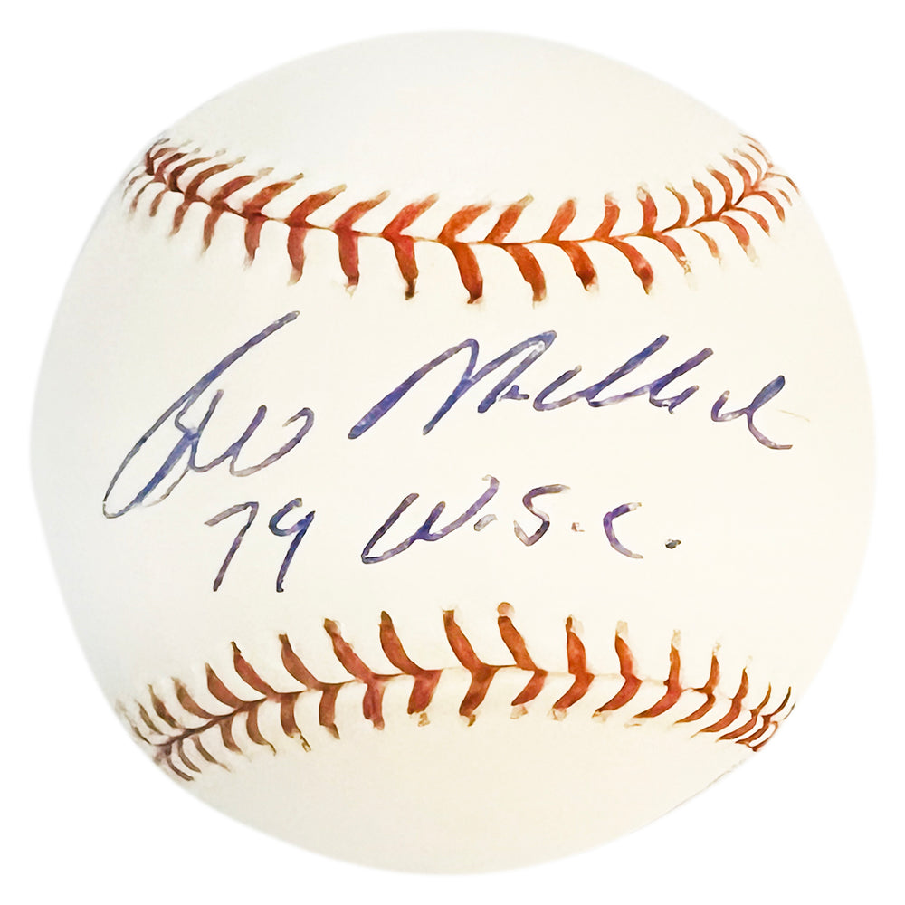 Bill Madlock Signed 79 WSC Inscription Rawlings Official Major League Baseball (JSA)