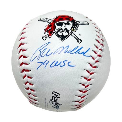 Bill Madlock Signed 79 WSC Inscription Rawlings Pittsburgh Pirates Official Logo Baseball (JSA)