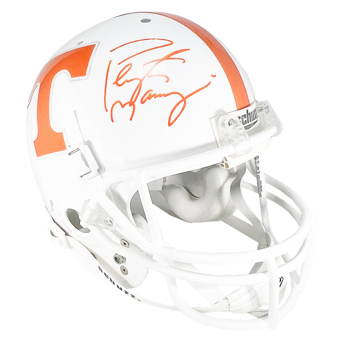 Peyton Manning Signed Tennessee Vols White Full-Size Schutt Replica Football Helmet (JSA)
