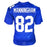 Mario Manningham Signed New York Blue Football Jersey (JSA)