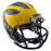 Mario Manningham Signed Yellow Ink Inscription Michigan Wolverines Speed Mini Football Helmet (Beckett)