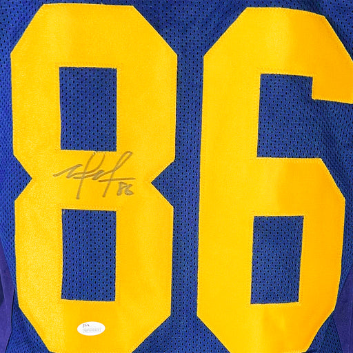 Mario Manningham Signed Michigan Navy Football Jersey (JSA)