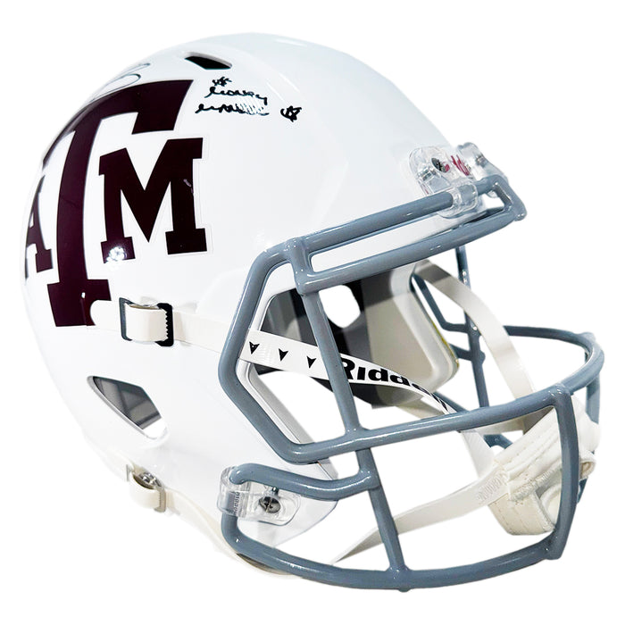 Johnny Manziel Signed 12 Heisman - Money Manziel Inscription Texas A&M Aggies Speed Full-Size Replica Football Helmet (Beckett)