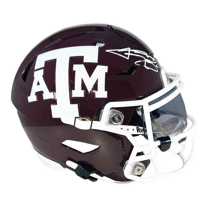 Johnny Manziel Signed Texas A&M Aggies Midi SpeedFlex Mini Football Helmet (Beckett)