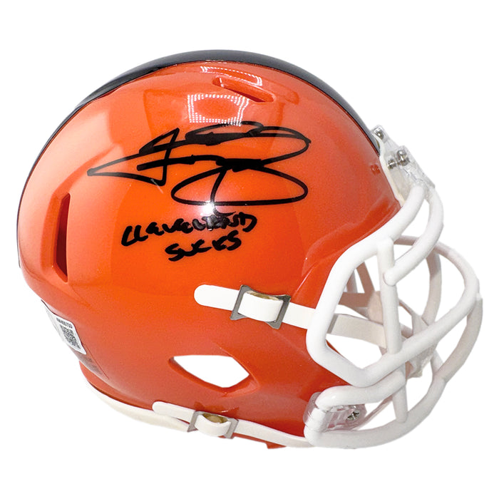 cleveland browns mini football helmets Johnny Manziel Signed Cleveland Sucks Inscription Cleveland Browns Speed  Mini Football Helmet (Beckett)