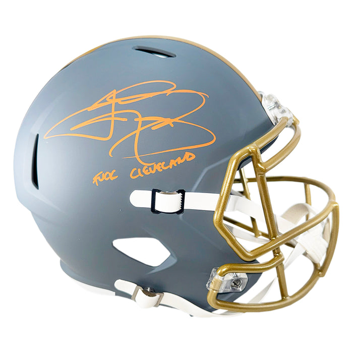 cleveland browns replica football helmet 2020 Full Size Speed Authentic point chinstrap Cleveland Browns 2025 Speed Replica