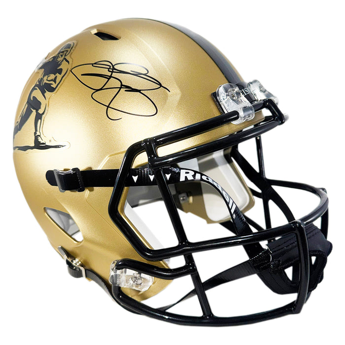 Johnny Manziel Signed Heisman Logo Speed Full-Size Replica Football Helmet (Beckett)