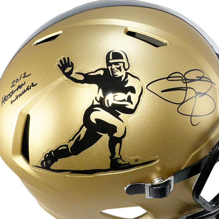 Johnny Manziel Signed Heisman Logo Speed Full-Size Replica Football Helmet (Beckett)