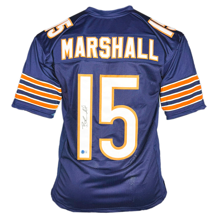 Brandon Marshall Signed Denver Blue Football Jersey (Beckett)