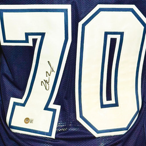 Zack Martin Signed Dallas Navy Football Jersey (Beckett)
