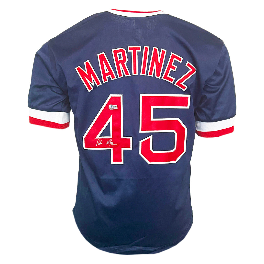 Pedro Martinez Signed Boston Navy Baseball Jersey (Beckett) — RSA