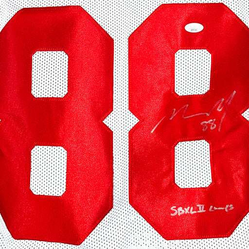 Michael Matthews Signed SB XLII Champs Inscription New York Football Jersey (JSA)