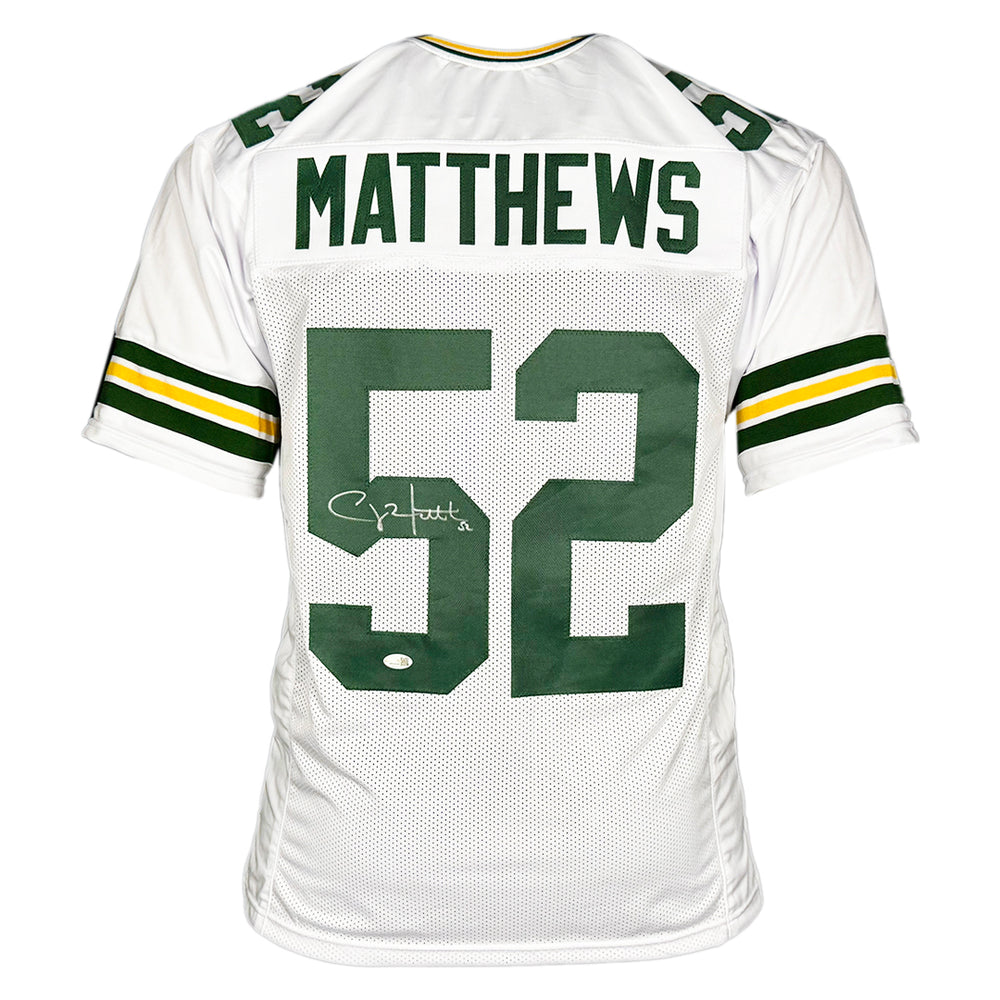 Clay Matthews Signed Green Bay White Football Jersey (JSA)