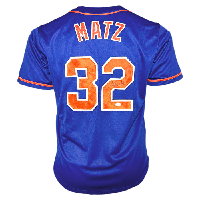 Steven Matz Signed New York Blue Baseball Jersey (JSA)