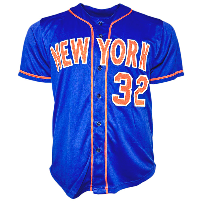 Steven Matz Signed New York Blue Baseball Jersey (JSA)