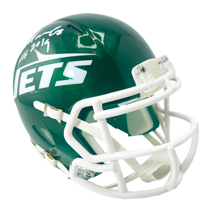 Kevin Mawae Signed HOF 2019 Inscription New York Jets 2024 Speed Mini Football Helmet (Beckett)