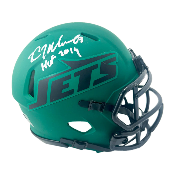Kevin Mawae Signed HOF 2019 Inscription New York Jets Rave Mini Football Helmet (Beckett)