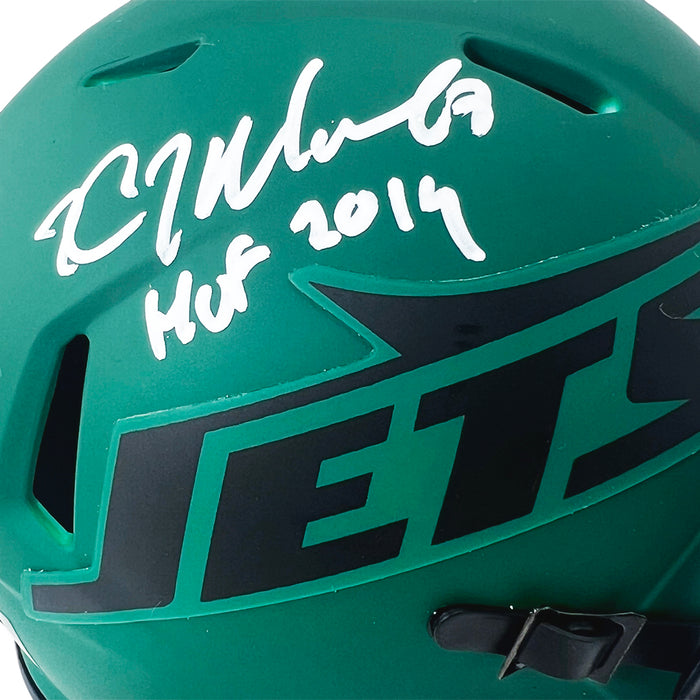 Kevin Mawae Signed HOF 2019 Inscription New York Jets Rave Mini Football Helmet (Beckett)