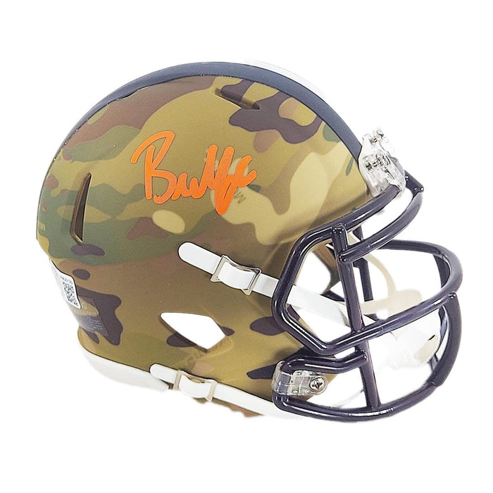 Baker Mayfield Signed Cleveland Browns Camo Speed Mini Football Helmet (Beckett) - RSA