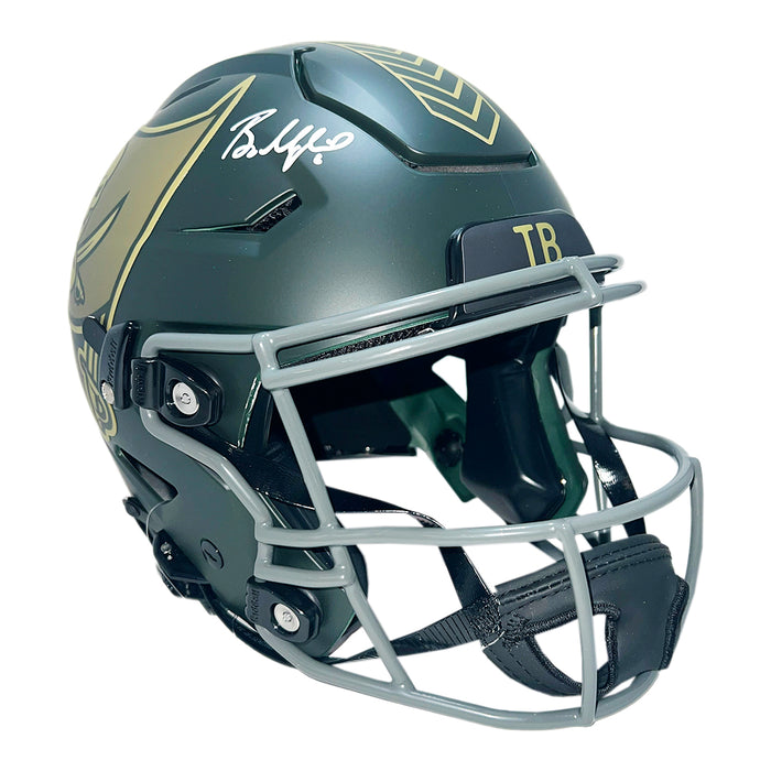 Baker Mayfield Signed Tampa Bay Buccaneers Salute 2025 SpeedFlex Full-Size Football Helmet (Beckett)