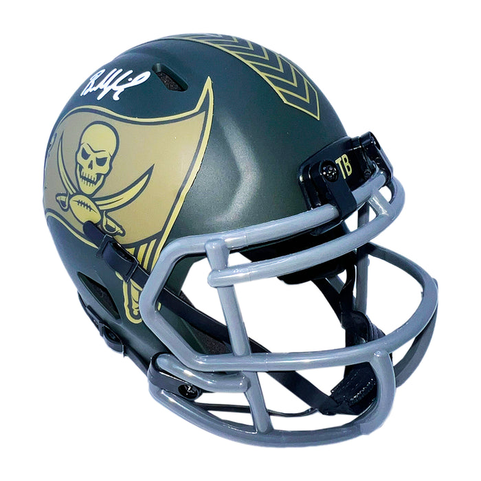 Baker Mayfield Signed Tampa Bay Buccaneers Salute 2025 Mini Football Helmet (Beckett)