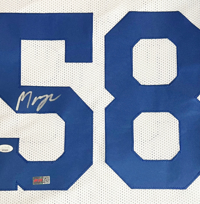 Mazi Smith Signed Dallas White Football Jersey (JSA)